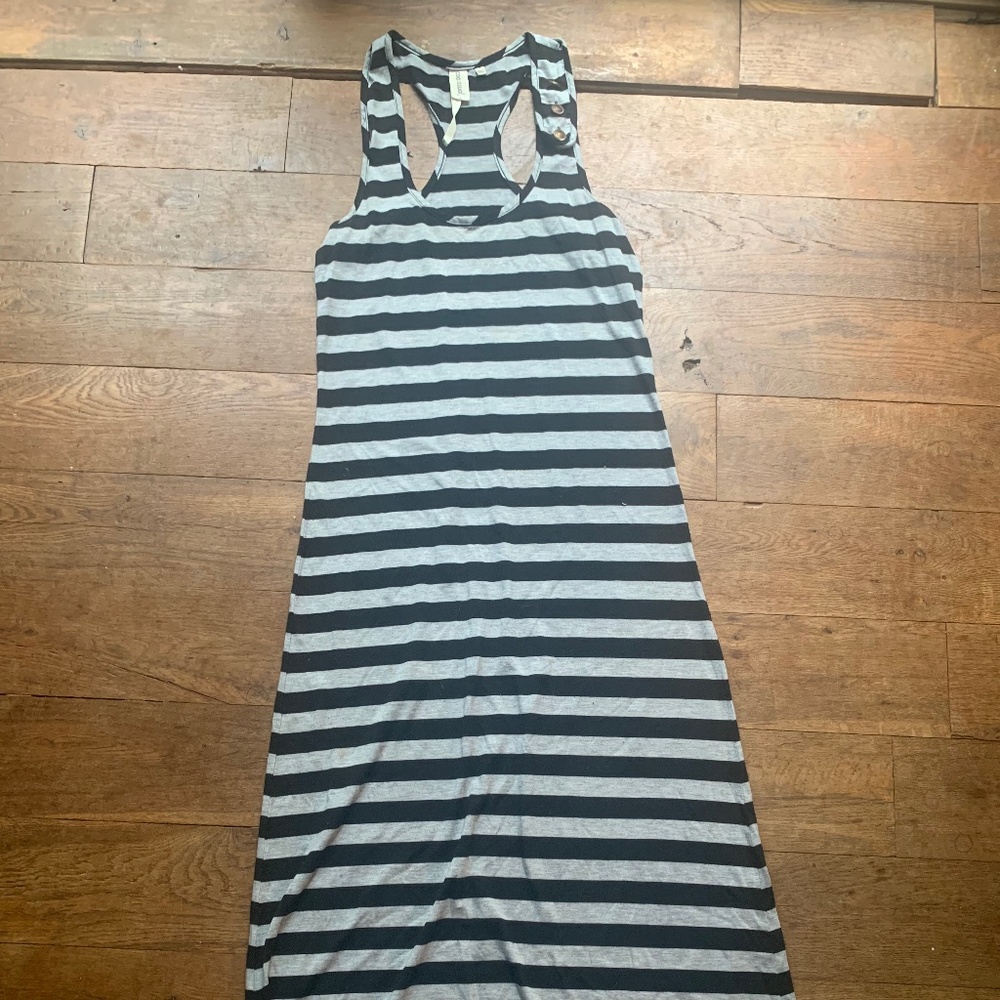 Stripped maxi length dress